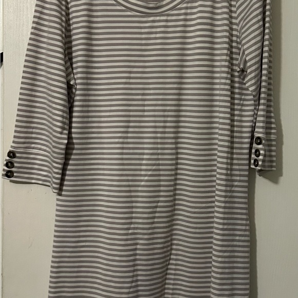 Simply Noelle Dresses & Skirts - Simply Noelle Gray Striped Long Sleeve Dress
